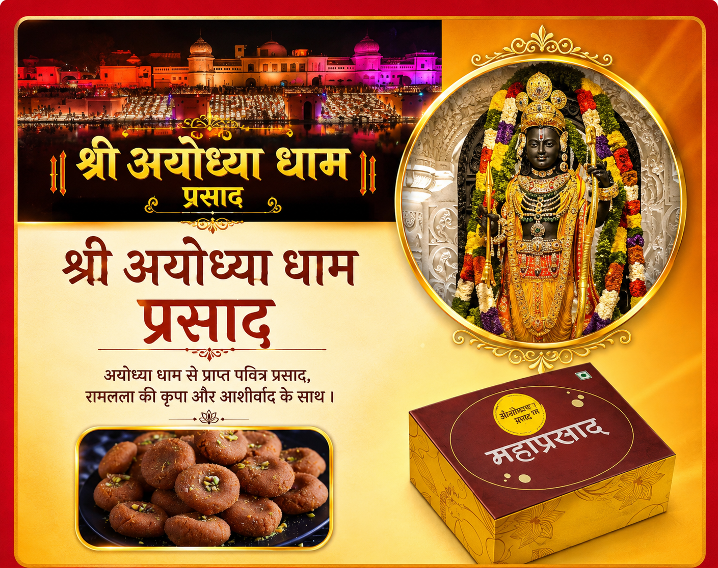 श्री अयोध्या धाम का प्रसाद 